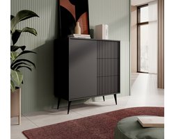 Meubella - Dressoir Winq - Antraciet - 90 cm