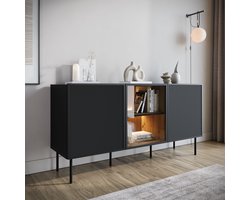 Meubella - Dressoir Zone - Zwart - 150 cm