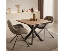 Meubella - Eetkamertafel Pacey - Eiken - 90 cm