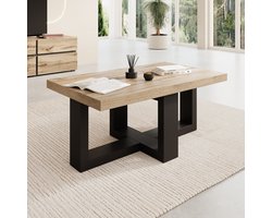 Meubella - Elys - Salontafel - Eikenpatroon - 102x60x44 cm