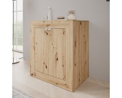 Meubella - Emino - Bureau - Eikenpatroon - 72x47x79 cm
