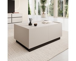 Meubella - Emino - Salontafel - Beige - 90x58x38 cm