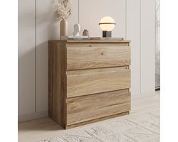 Meubella - Eskar - Ladekast - Eikenpatroon - 77x42x80 cm