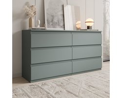 Meubella - Eskar - Ladekast - Groen - 154x42x80 cm