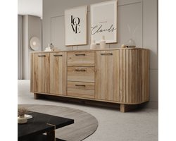 Meubella - Falero - Dressoir - Eikenpatroon - 220x50x88 cm