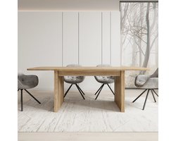 Meubella - Falero - Eetkamertafel - Eiken - 180x90x77 cm