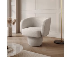 Meubella - Fauteuil Norwich - Beige - Teddystof