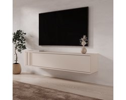 Meubella - Fermano - TV-Meubel - Beige - 150x31x30 cm