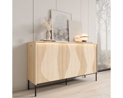 Meubella - Fontello - Dressoir - Eikenpatroon - 167x40x85 cm