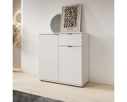 Meubella - Galeno 2 - Dressoir - Lichtgrijs - 80x34x82 cm