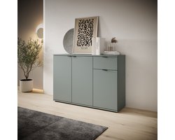 Meubella - Galeno - Dressoir - Groen - 120x34x82 cm