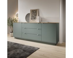 Meubella - Galeno - Dressoir - Groen - 225x41x86 cm