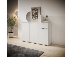 Meubella - Galeno - Dressoir - Wit - 120x34x82 cm