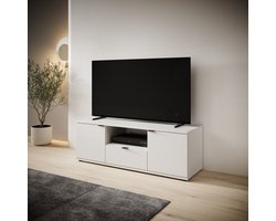Meubella - Galeno - TV-Meubel - Wit - 130x41x44 cm
