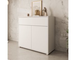 Meubella - Gideon - Dressoir - Wit - 100x40x93 cm