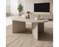 Meubella - Glenne - Salontafel - Beige - 110x65x42 cm