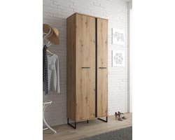 Meubella - Halkast Saturn - Eiken - Zwart - 71 cm