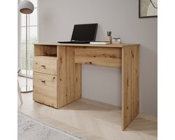 Meubella - Haroa - Bureau - Eikenpatroon - 127x51x77 cm