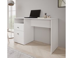 Meubella - Haroa - Bureau - Wit - 127x51x77 cm