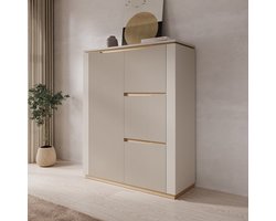 Meubella - Harper - Dressoir - Beige - 106x40x131 cm