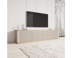 Meubella - Harper - TV-Meubel - Beige - 219x40x50 cm