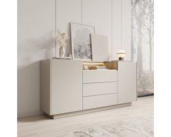 Meubella - Heath - Dressoir - Beige - 176x40x83 cm