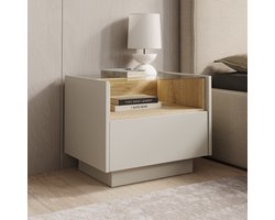 Meubella - Heath - Nachtkastje - Beige - 53x40x43 cm