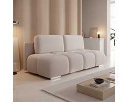 Meubella - Hindrance - Slaapbank - Teddystof beige