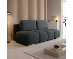 Meubella - Hindrance - Slaapbank - Teddystof zwart