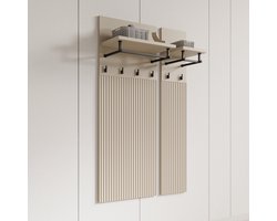 Meubella - Kapstok Timoteo - Beige - 76x27x132 cm