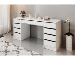 Meubella - Kaptafel Arco 2 - Wit - 154 cm
