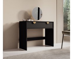 Meubella - Kaptafel Veerle - Zwart - 100 cm