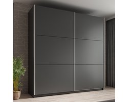 Meubella - Kledingkast Azrael - Grijs - 200 cm