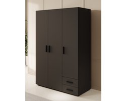 Meubella - Kledingkast Bellini - Antraciet - 120 cm