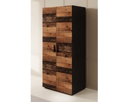 Meubella - Kledingkast Bellini - Donker old wood - 80 cm