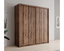 Meubella - Kledingkast Blake - Donker eiken - 200 cm