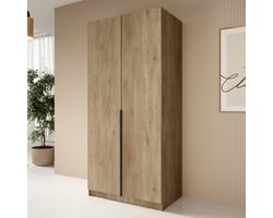 Meubella - Kledingkast Bruno - Eiken - 100 cm