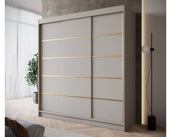 Meubella - Kledingkast Eagle - Beige - 200 cm