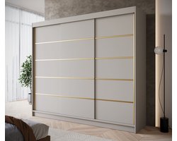 Meubella - Kledingkast Eagle - Beige - 250 cm