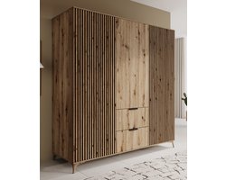 Meubella - Kledingkast Evy - Eiken - 185 cm