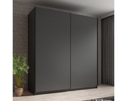 Meubella - Kledingkast Ganaro - Grijs - 180 cm