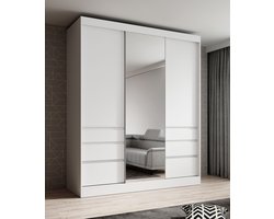 Meubella - Kledingkast Henry - Wit - 180 cm