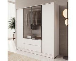 Meubella - Kledingkast Knox - Beige - 206 cm