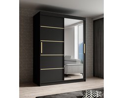 Meubella - Kledingkast Malavi 2 - Zwart - 150 cm