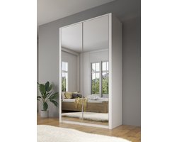 Meubella - Kledingkast Malibu - Wit - 113 cm