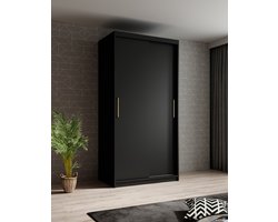 Meubella - Kledingkast Mandalin - Zwart - 100 cm