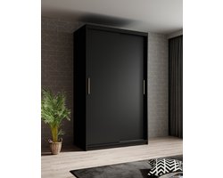 Meubella - Kledingkast Mandalin - Zwart - 120 cm