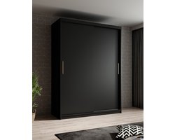 Meubella - Kledingkast Mandalin - Zwart - 150 cm