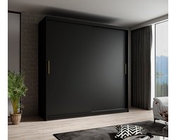 Meubella - Kledingkast Mandalin - Zwart - 200 cm