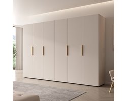 Meubella - Kledingkast Marquesa - Beige - 300 cm